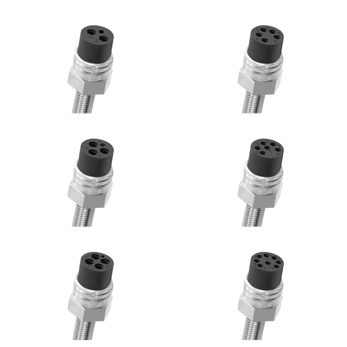 Micro Circular Series 2/3/4/5/6/8 Pins Female Bulkhead Subsea ...