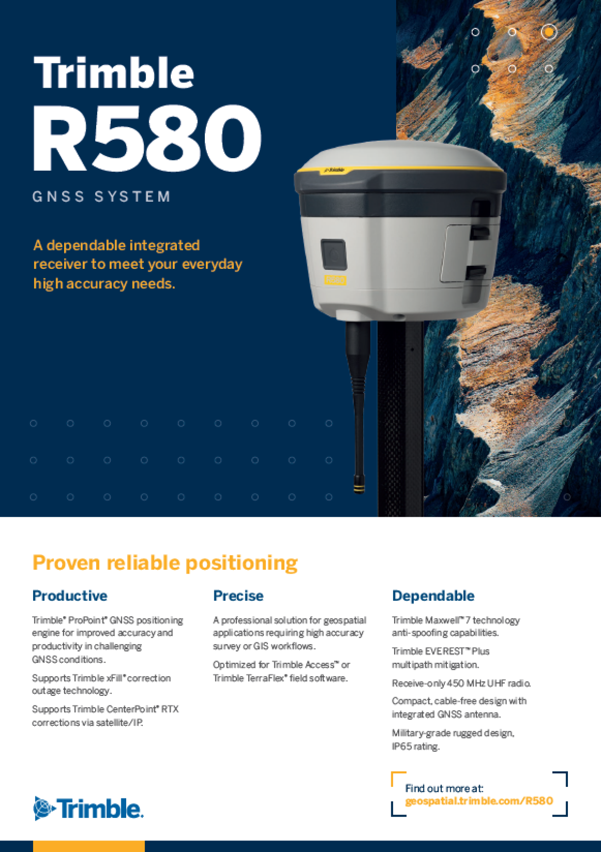 Trimble R580 - Geo-matching
